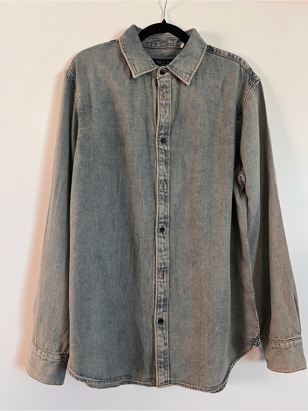 Rag & Bone - Classic Washed Denim Button-Up Shirt - super soft